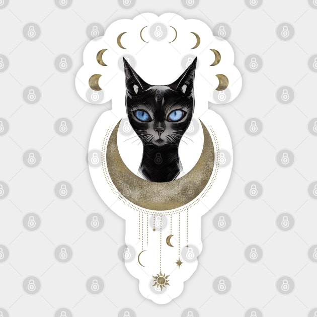 Cat Moon Phases Sticker by PetODesigns